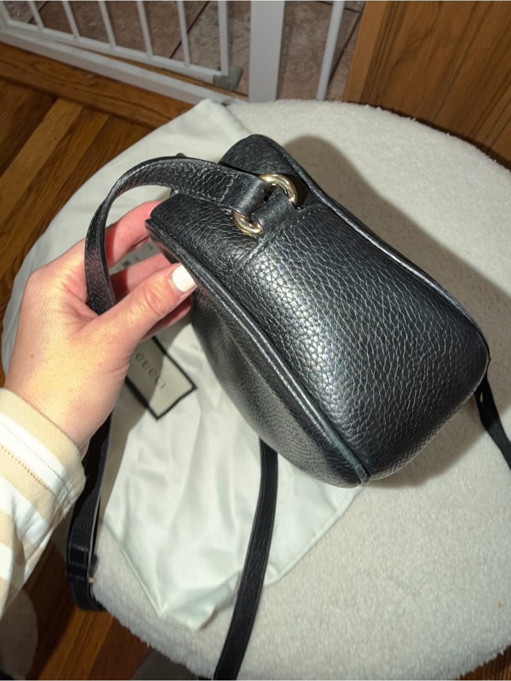 Gucci Soho Disco Black Leather Crossbody Bag - Picture 16 of 16